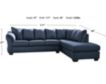 Ashley Darcy Blue 2-Piece Sectional small image number 2