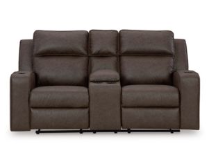 Ashley Lavenhorne Umber Reclining Console Loveseat