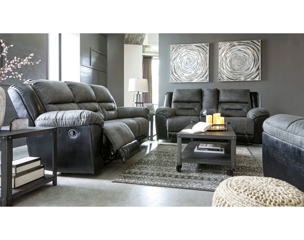 Ashley furniture grey online reclining sofa