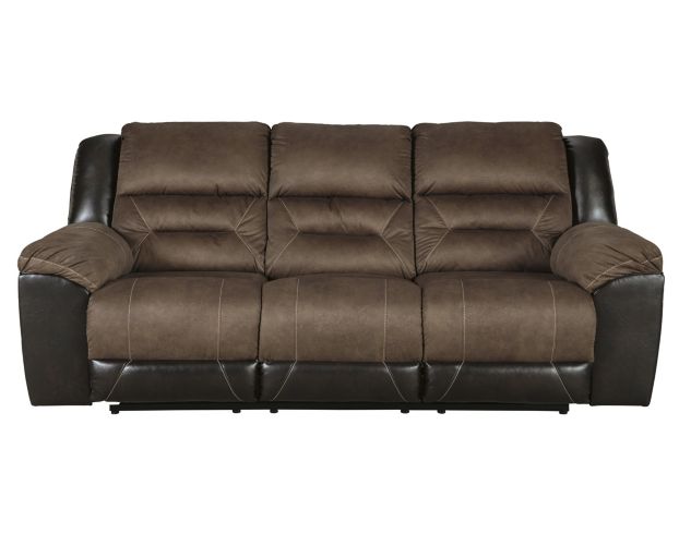 Ashley Earhart Brown Reclining Sofa large image number 1