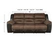 Ashley Earhart Brown Reclining Sofa small image number 4