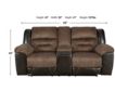 Ashley Earhart Brown Reclining Loveseat small image number 5