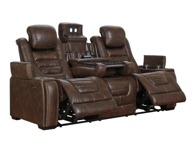 Ashley Game Zone Power Headrest Reclining Sofa large image number 3