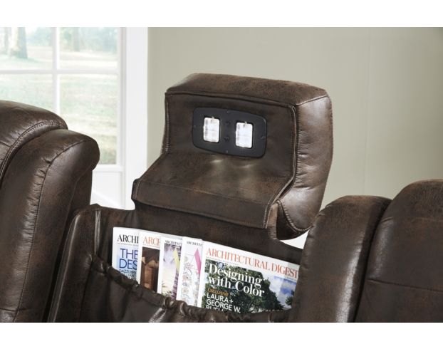 Ashley Game Zone Power Headrest Reclining Sofa large image number 5