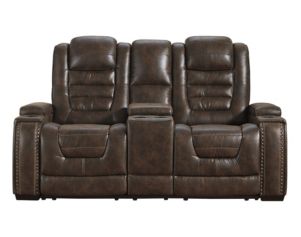 Ashley Game Zone Power Headrest Loveseat with Console