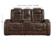 Ashley Game Zone Power Headrest Loveseat with Console small image number 5