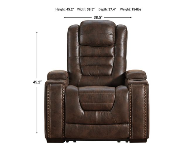 Ashley Game Zone Power Headrest Recliner large image number 5