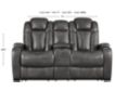 Ashley Turbulance Power Headrest Loveseat with Console small image number 5