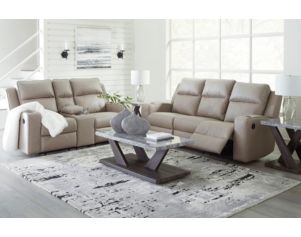 Ashley Lavenhorne Pebble Reclining Console Loveseat