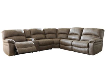 Ashley Segburg Tan 4-Piece Power Reclining Sectional