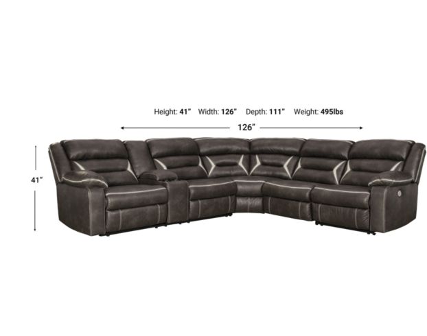 Ashley Kincord 4-Piece Power Reclining Sectional large image number 6