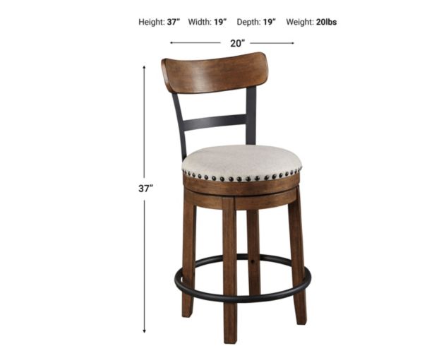 Ashley Valebeck Brown Swivel Counter Stool large image number 3