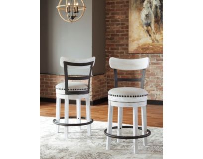 Ashley Valebeck White Swivel Counter Stool