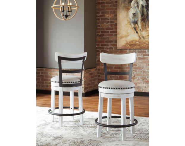 Ashley Valebeck White Swivel Counter Stool large image number 2