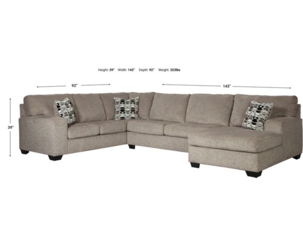 Ashley Ballinasloe Platinum 3-Piece Sectional large image number 5