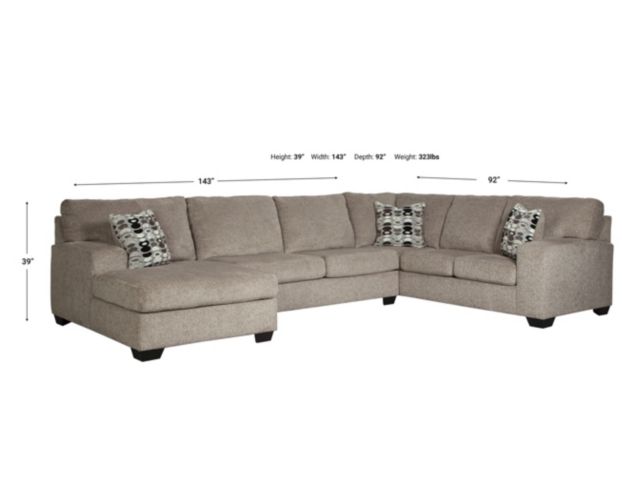 Ashley Ballinasloe Platinum 3-Piece Sectional large image number 5