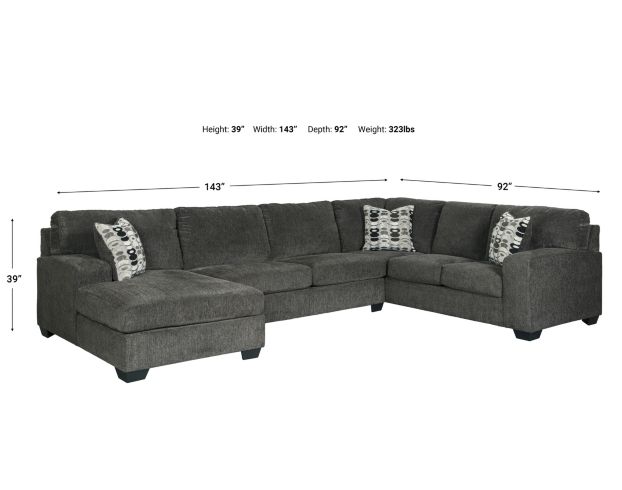 Ashley Ballinasloe Smoke 3-Piece Sectional large image number 4