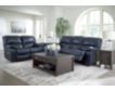 Ashley Leesworth Blue Leather Power Reclining Sofa small image number 2