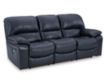 Ashley Leesworth Blue Leather Power Reclining Sofa small image number 3