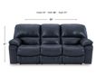 Ashley Leesworth Blue Leather Power Reclining Sofa small image number 9