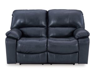 Ashley Leesworth Blue Leather Power Reclining Loveseat