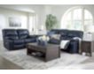 Ashley Leesworth Blue Leather Power Reclining Loveseat small image number 2