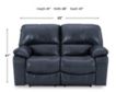 Ashley Leesworth Blue Leather Power Reclining Loveseat small image number 9