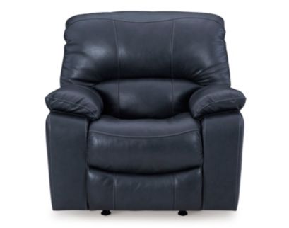 Ashley Leesworth Blue Leather Power Recliner