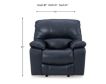 Ashley Leesworth Blue Leather Power Recliner small image number 9