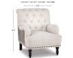 Ashley Tartonelle Ivory/Taupe Accent Chair small image number 3