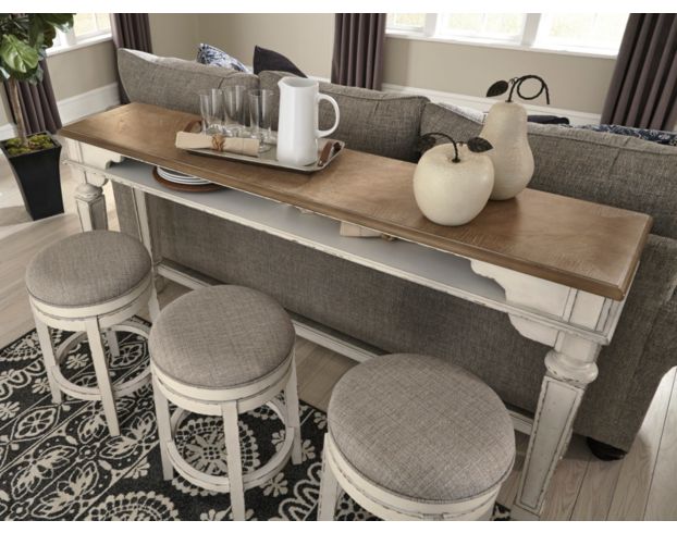 Sofa table with stools ashley outlet furniture