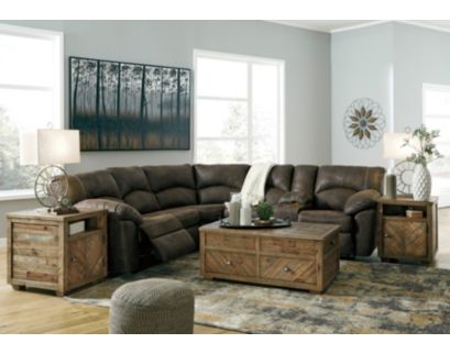 Ashley Tambo Brown 2-Piece Reclining Sectional