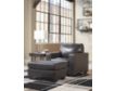 Ashley Morelos Gray Leather Ottoman small image number 2