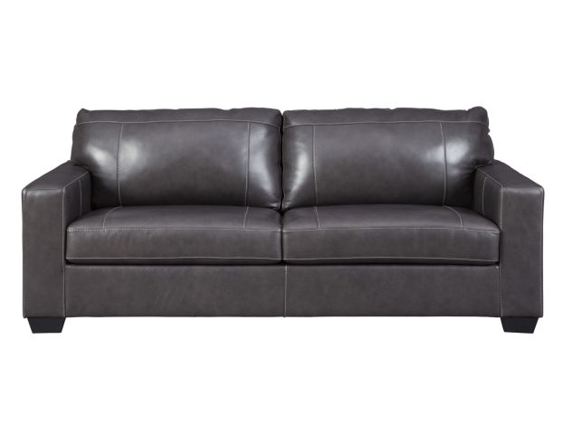 Ashley Morelos Gray Leather Queen Sleeper large image number 1