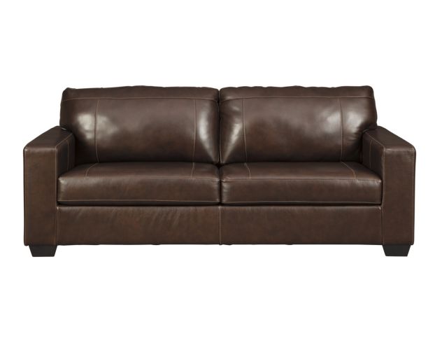 Ashley Morelos Chocolate Leather Sofa large image number 1