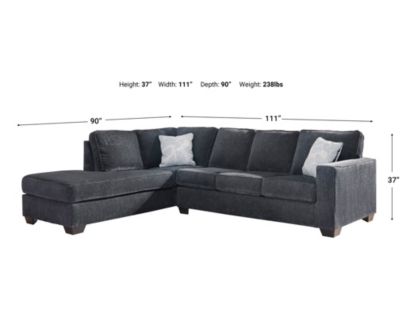 Ashley Altari Slate 2-Piece Sectional with Left Chaise