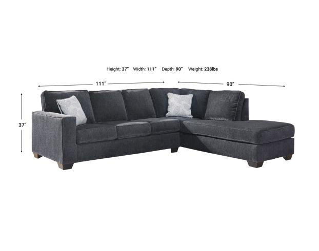 Ashley Altari Slate 2-Piece Sectional with Right Chaise large image number 3