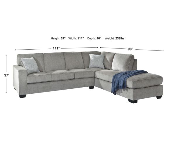 Ashley Altari Alloy 2-Piece Sectional with Right Chaise large image number 3