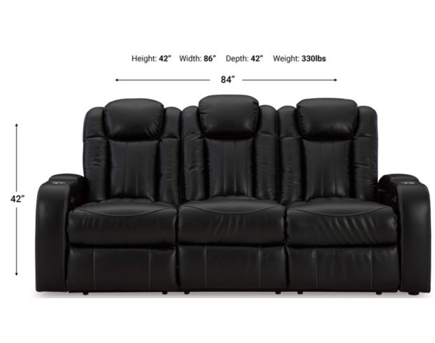 Ashley Caveman Den Power Reclining Sofa with Drop-Down Console large image number 10