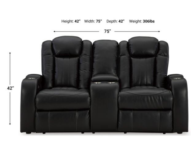 Ashley Caveman Den Power Reclining Loveseat with Console large image number 9