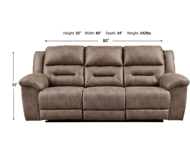 Ashley Stoneland Fossil Power Reclining Sofa