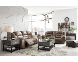 Ashley Stoneland Fossil Power Reclining Loveseat