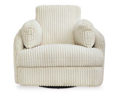 Ashley Tie-Breaker Ivory Swivel Glider Recliner