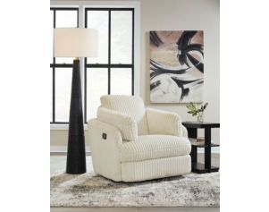 Ashley Tie-Breaker Ivory Swivel Glider Recliner