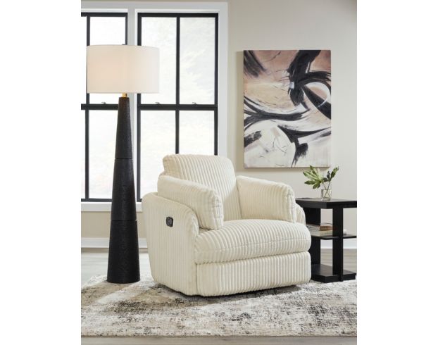 Ashley Tie-Breaker Ivory Swivel Glider Recliner large image number 2