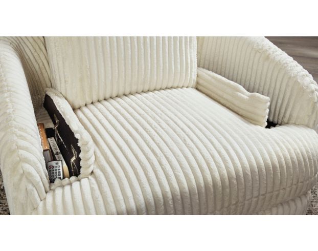 Ashley Tie-Breaker Ivory Swivel Glider Recliner large image number 8