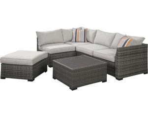 Ashley Cherry Point Sectional with Ottoman and Table