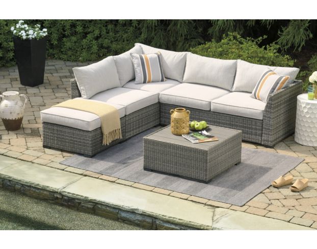Ashley Cherry Point Sectional with Ottoman and Table large image number 2