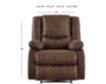 Ashley Bladewood Brown Wall Recliner small image number 4