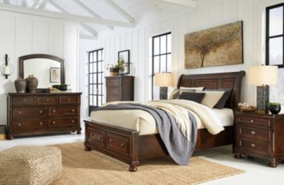 ashley porter 4-piece queen storage bedroom set | homemakers furniture